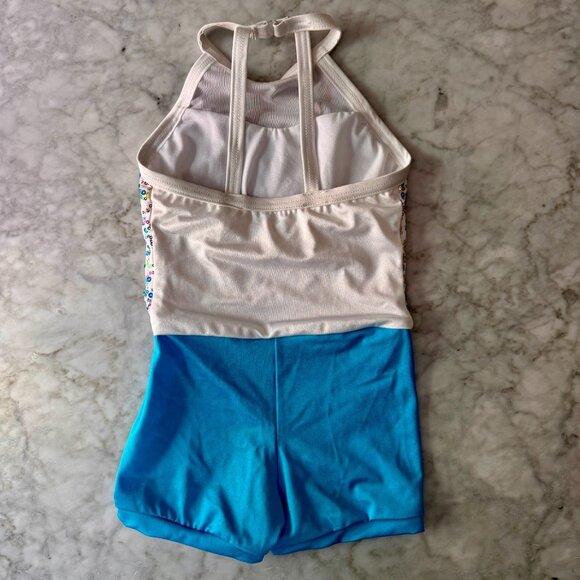 Weissman Dance Costume Small Child 6 6X Blue Purple Sequin Ballet Tap Jazz Dress - Picture 9 of 11